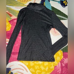 Express turtleneck black sparkly